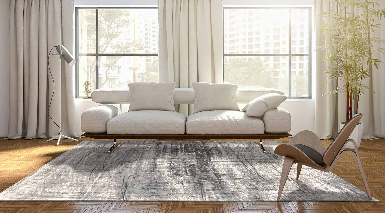 vloerkleed Louis De Poortere LX8420 Mad Men Griff Jersey Stone interior