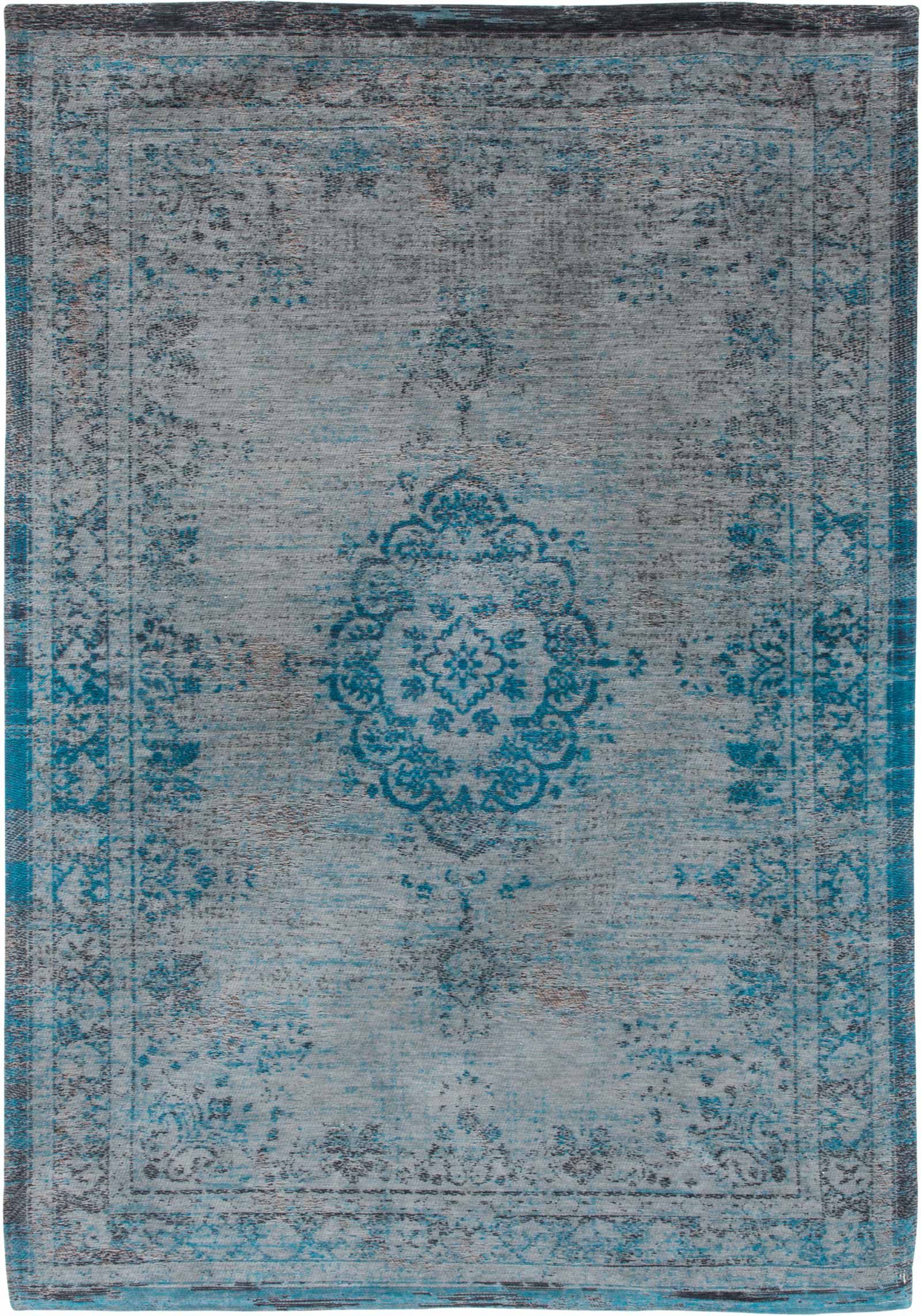 vloerkleed Louis De Poortere LX8255 Fading World Medaillon Grey Turquoise