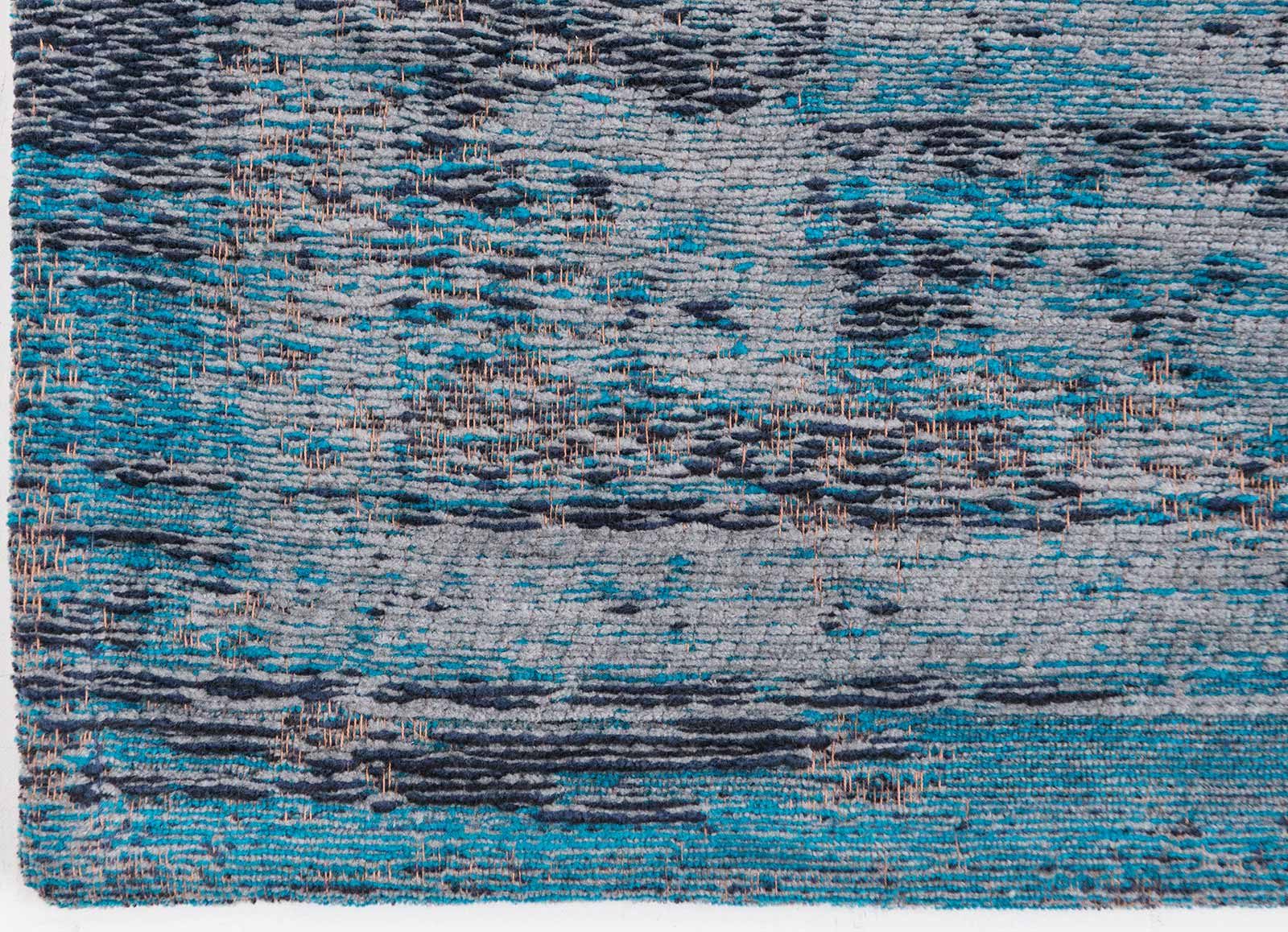 vloerkleed Louis De Poortere LX8255 Fading World Medaillon Grey Turquoise corner