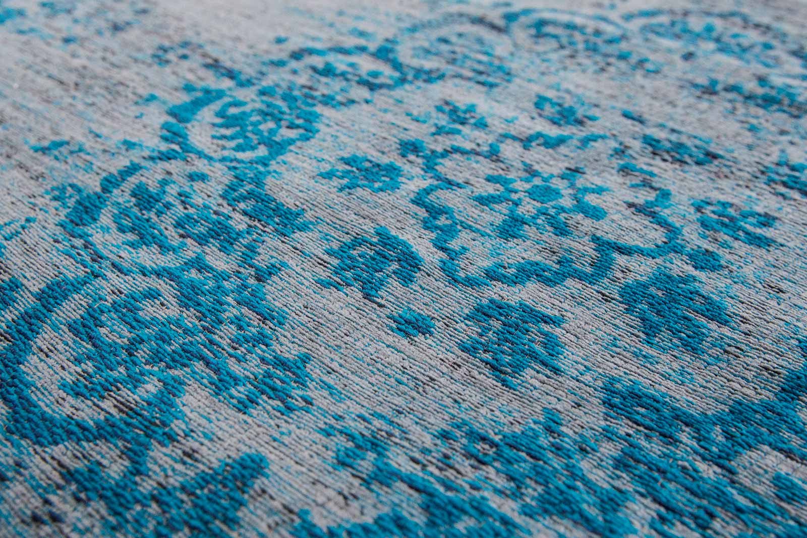 vloerkleed Louis De Poortere LX8255 Fading World Medaillon Grey Turquoise zoom
