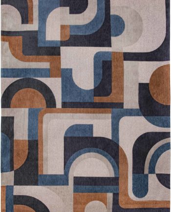 Louis De Poortere vloerkleed LX 9196 Nuance Module Camel Blue