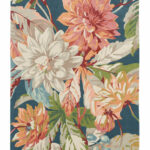 Sanderson Dahlia Rosehip Teal 50608