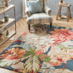 Sanderson Dahlia Rosehip Teal 50608 interior 2