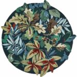 Sanderson Robins Wood Forest Green 146508 A round