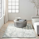 Calvin Klein vloerkleed Sculptural CK009 SCL01 TEAL 5X7 099446876966 interior 3