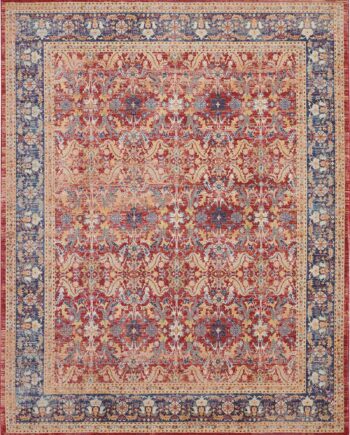 Nourison vloerkleed Ankara Global ANR02 RED 9x12 099446456502 flat