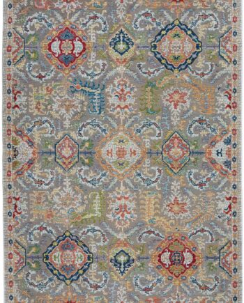 Nourison vloerkleed Ankara Global ANR12 GRYMT GREY MULTI 5x8 099446498205 flat C