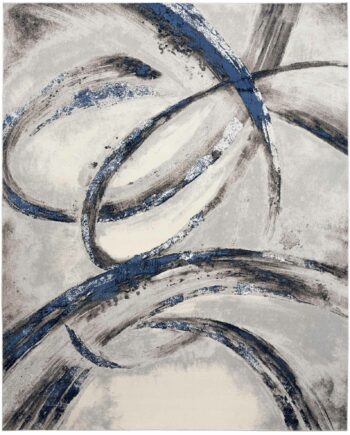 Nourison vloerkleed Brush Strokes BSK02 GRYNV GREY NAVY 8x10 099446899019