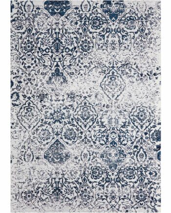 Nourison vloerkleed Damask DAS06 IVNAV IVORY NAVY 5x7 099446349859 C