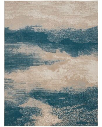 Nourison vloerkleed Maxell MAE06 IVTL IVORY TEAL 8x11 099446880475