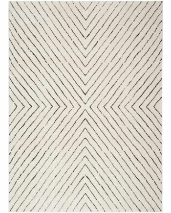 Nourison vloerkleed Modern Comfort MNC01 IVBLK IVORY BLACK 5x7 099446902139