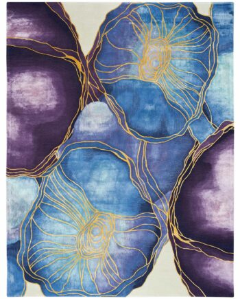 Nourison vloerkleed Prismatic PRS32 BLGLD BLUE GOLD 4x6 099446135179