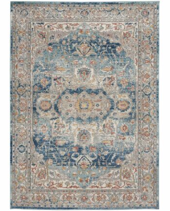Nourison vloerkleed Quarry QUA11 IVBLU IVORY BLUE 5X7 099446819864