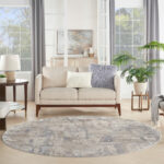 Nourison vloerkleed Rustic Textures RUS06 BGEGY BEIGE GREY 8XRND 099446835956 interior 3