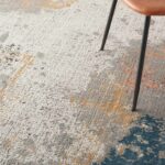 Nourison vloerkleed Rustic Textures RUS13 GRYBL GREY BLUE 5X7 099446799197 interior 2
