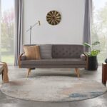 Nourison vloerkleed Rustic Textures RUS13 GRYBL GREY BLUE 8XRND 099446836083 interior 3