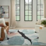 Nourison vloerkleed Silk Shadows SHA25 BLPNK BLUE PINK 8x10 099446929419 interior 3