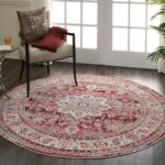 Nourison vloerkleed Vintage Kashan VKA01 RED 6xRND 099446455222 interior 3 C