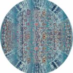 Nourison vloerkleed Vintage Kashan VKA02 BLUE 6xRND 099446455338 C