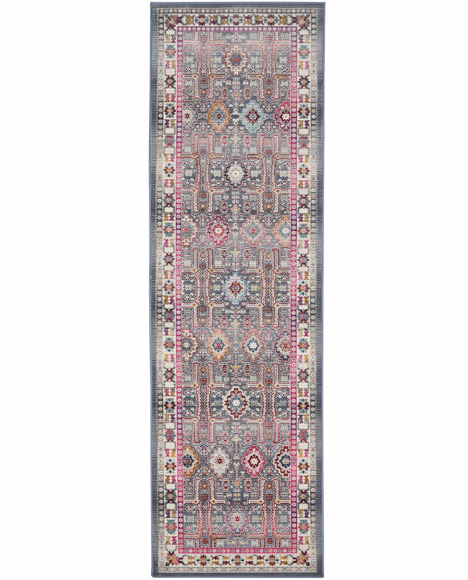 Nourison vloerkleed Vintage Kashan VKA05 GYMTC GREY MULTICOLOR 2x8 099446811813