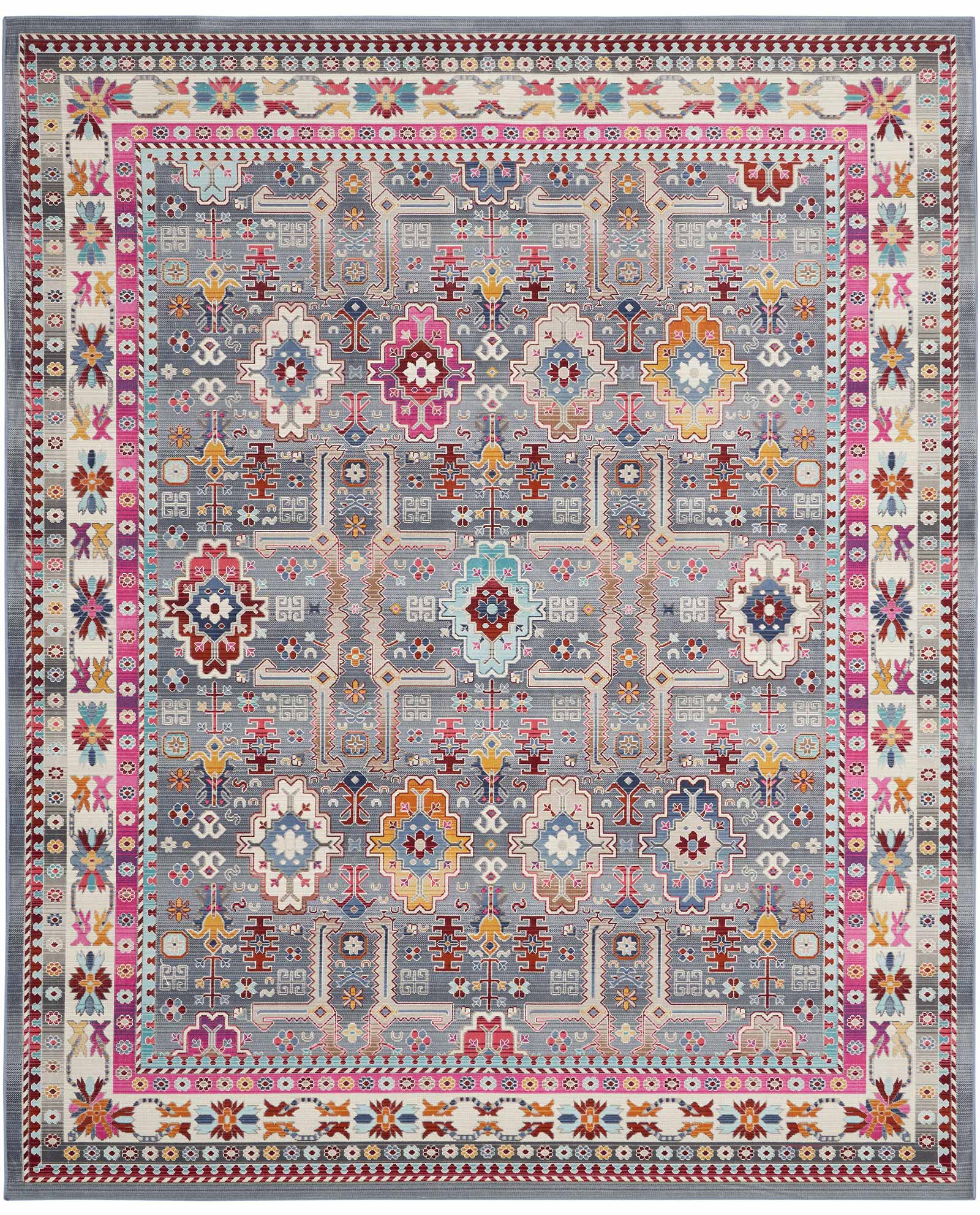 Nourison vloerkleed Vintage Kashan VKA05 GYMTC GREY MULTICOLOR 8x10 099446811851