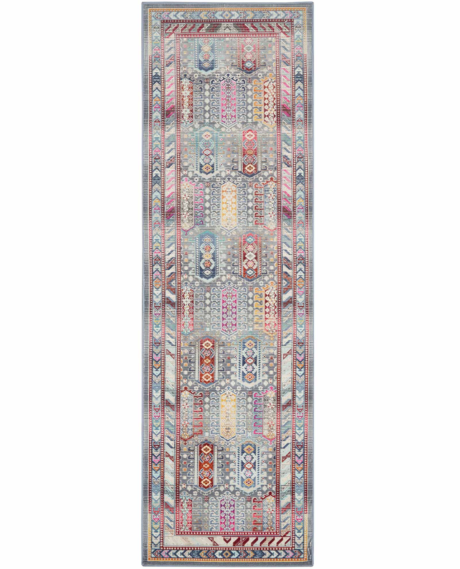 Nourison vloerkleed Vintage Kashan VKA06 GYMTC GREY MULTICOLOR 2x8 099446811929