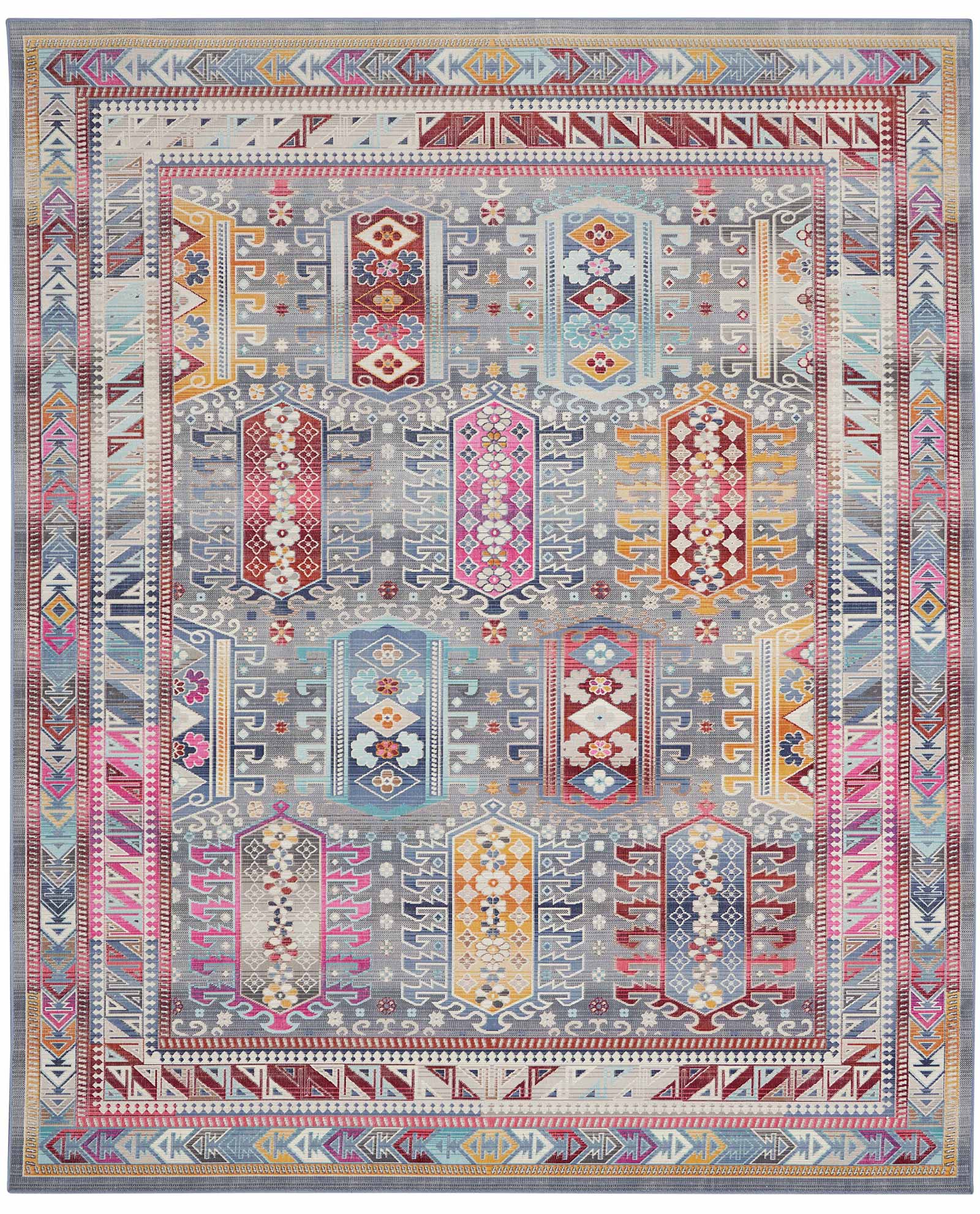 Nourison vloerkleed Vintage Kashan VKA06 GYMTC GREY MULTICOLOR 8x10 099446811998