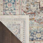 Nourison vloerkleed Vintage Kashan VKA07 IVBLU IVORY BLUE 5X8 099446812094 CRB