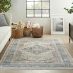 Nourison vloerkleed Vintage Kashan VKA07 IVBLU IVORY BLUE 5X8 099446812094 interior 3