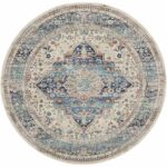 Nourison vloerkleed Vintage Kashan VKA07 IVBLU IVORY BLUE 6xRND 099446812100
