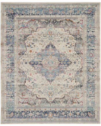 Nourison vloerkleed Vintage Kashan VKA07 IVBLU IVORY BLUE 8x10 099446812117