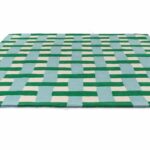 Harlequin Basket Weave Emerald Aquamarine 144107 D