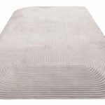 Asiatic vloerkleed Kuza shape silver grey 3D