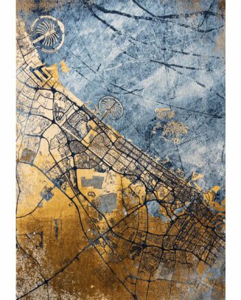 Louis De Poortere vloerkleed Cities Dubai 9698 Gold Sea