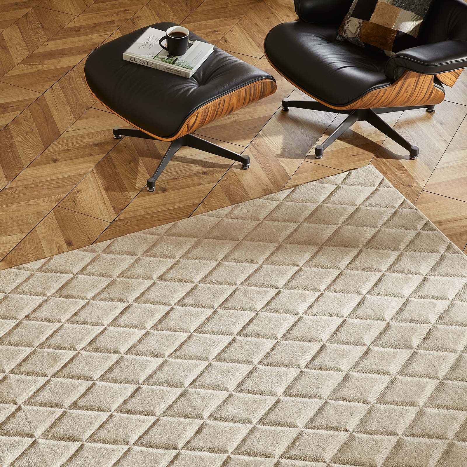 Concept Looms vloerkleed Priory PR 103 DIAMONDS TAUPE zoom