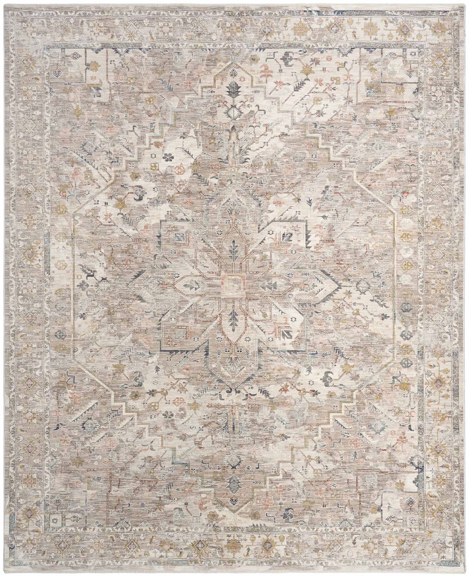 Nourison vloerkleed Antique Fusion ANF02 IVMTC IVORY MULTICOLOR 5x8 841491157756