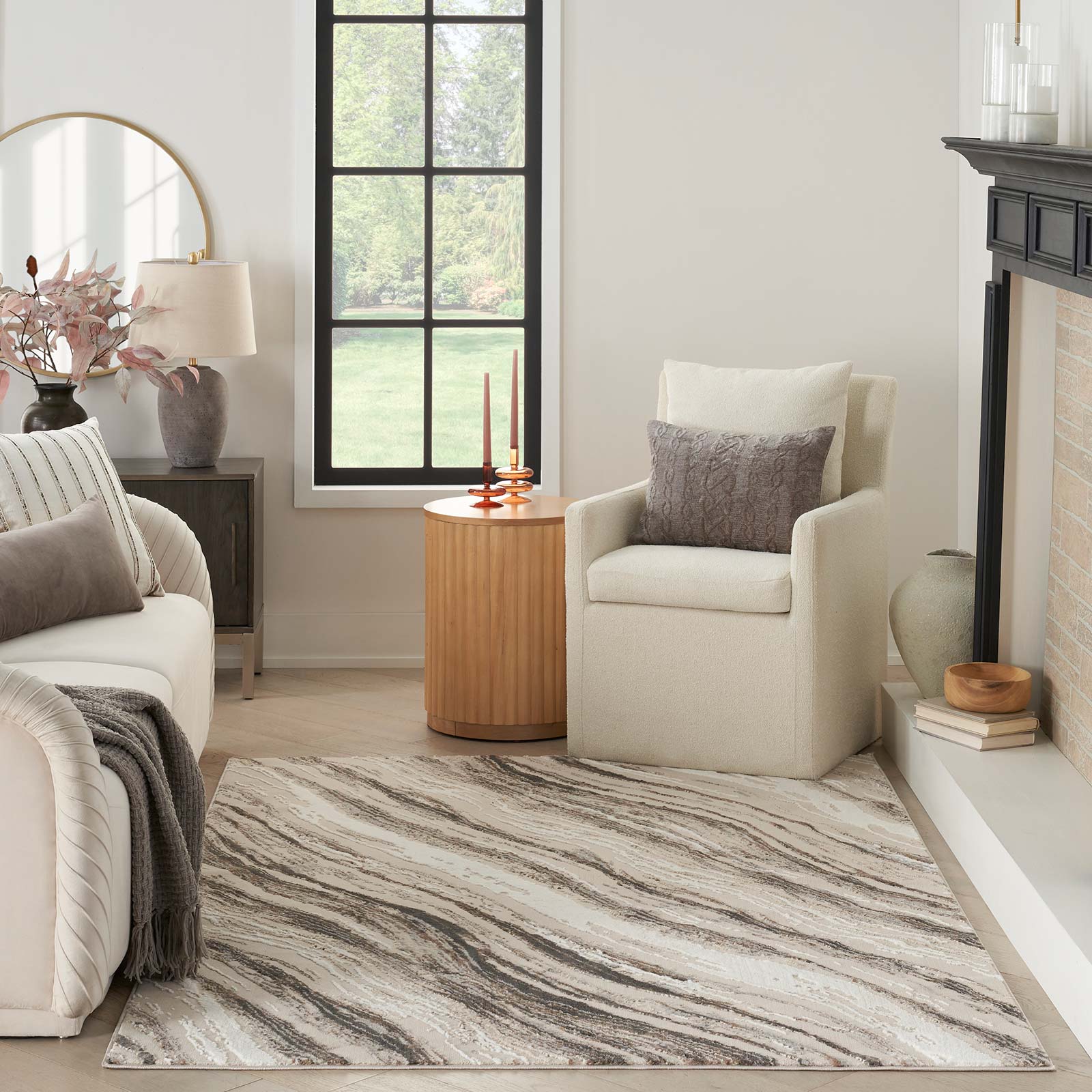 Nourison vloerkleed Sustainable Trends SUT05 BGEGY BEIGE GREY 5x7 099446954350 interior 3