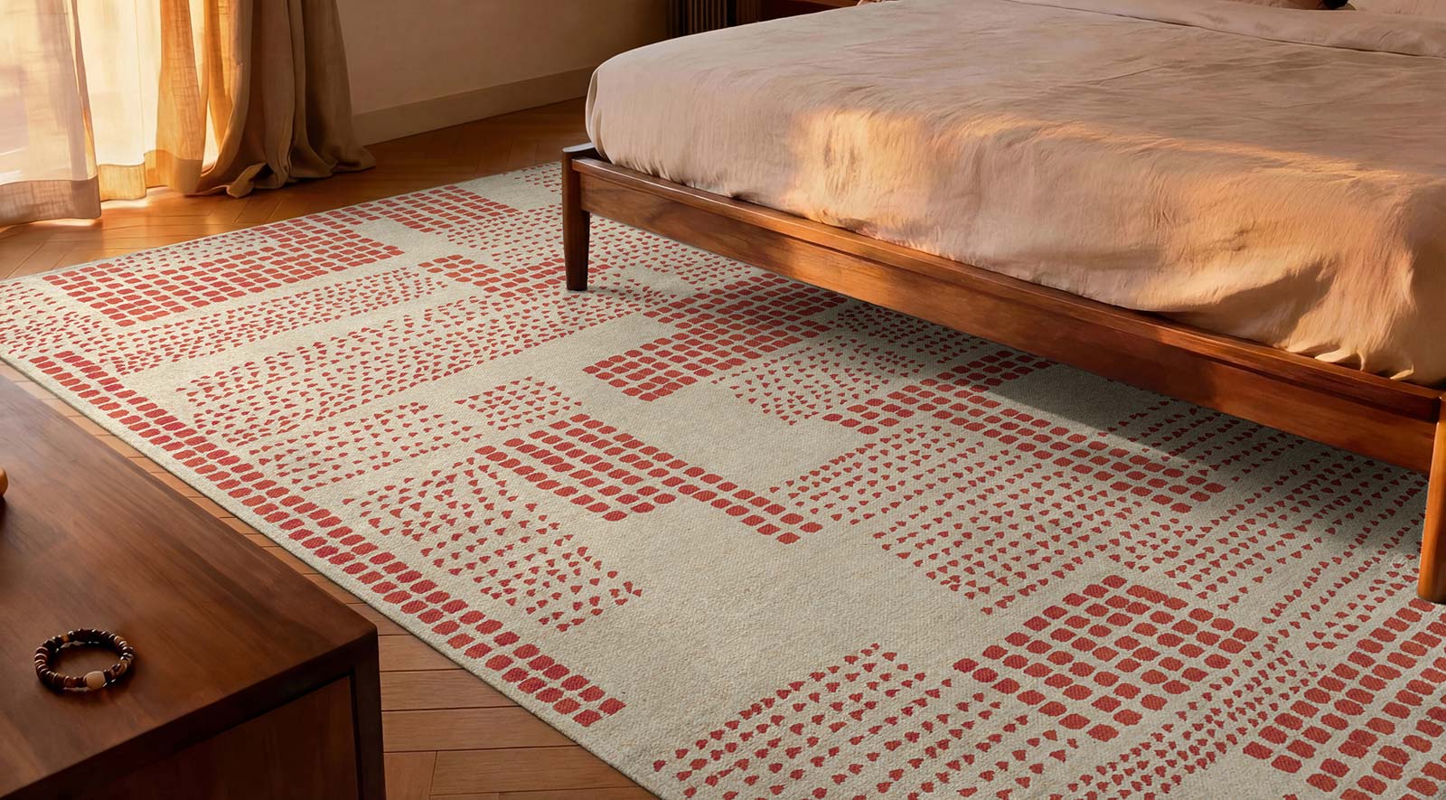 Louis De Poortere vloerkleed Craft 2078 Zen Garden Grenadine interior 2