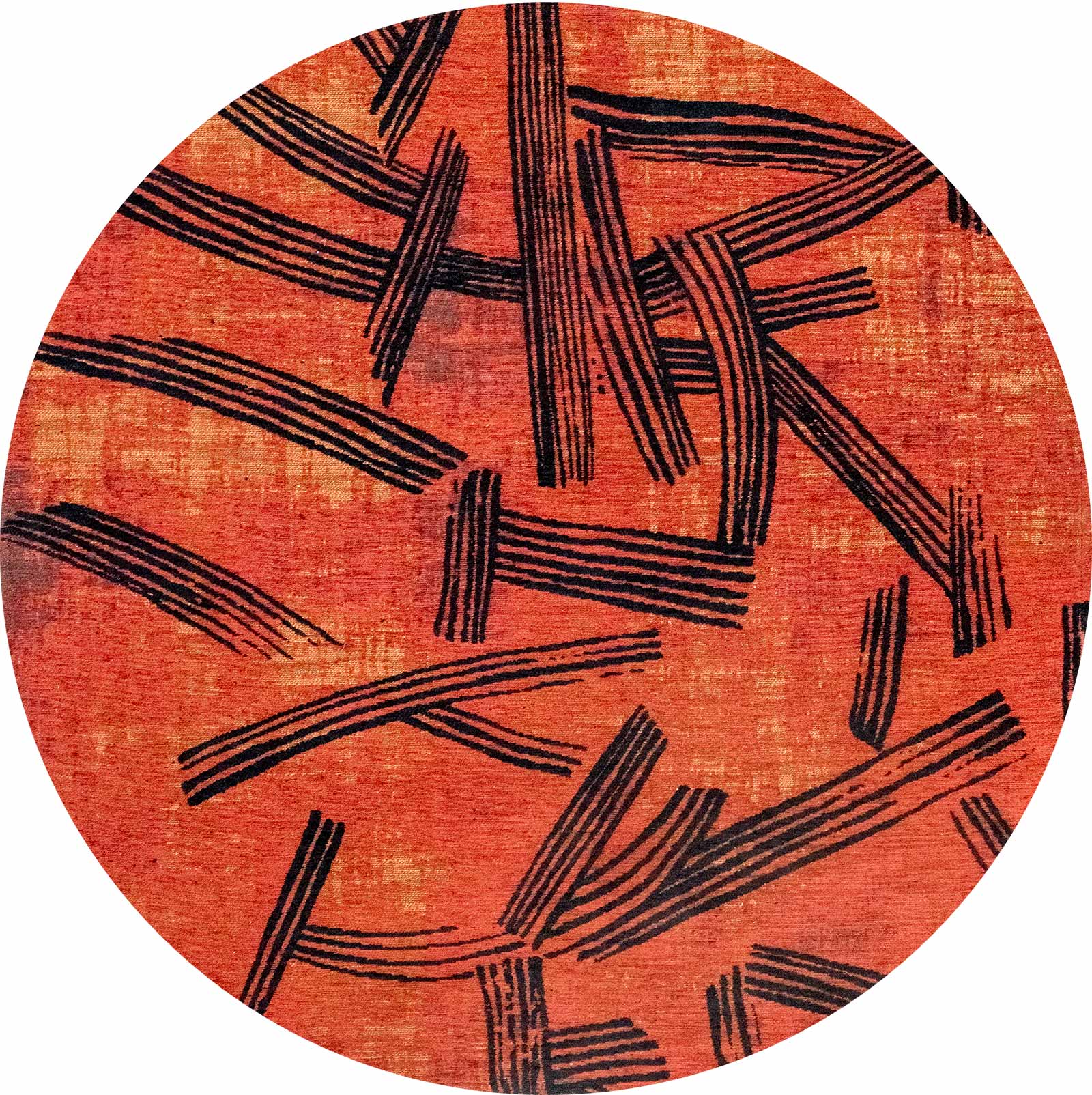 Louis De Poortere vloerkleed Meditation 2069 Kanji Ginger Chocolate round